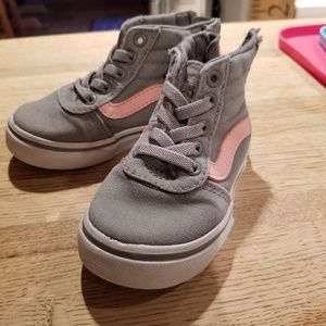 Girls toddler Vans high tops size 5